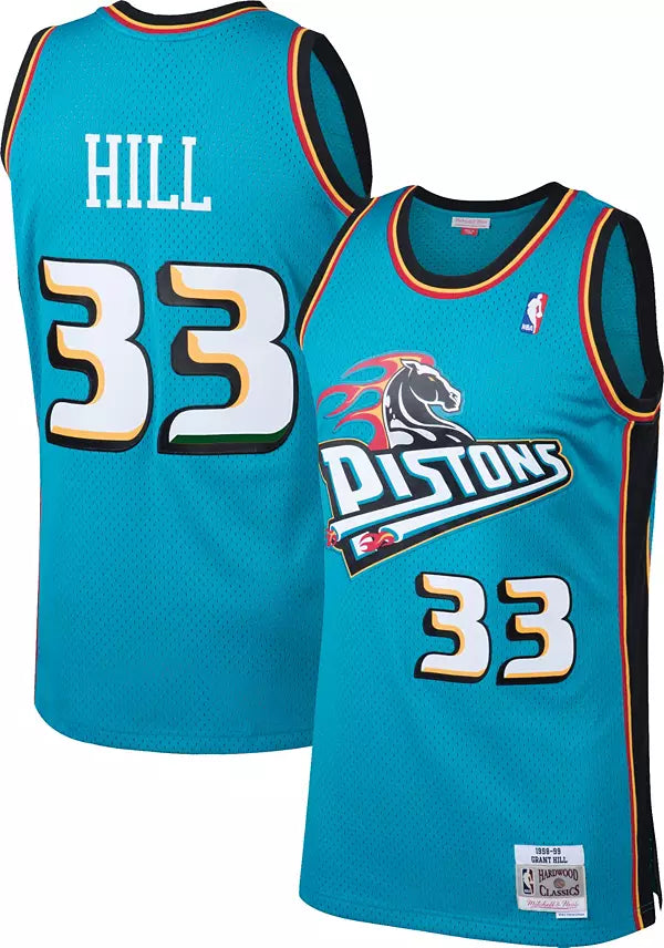 Mitchell & Ness Men's Detroit Pistons Grant Hill #33 Swingman Jersey