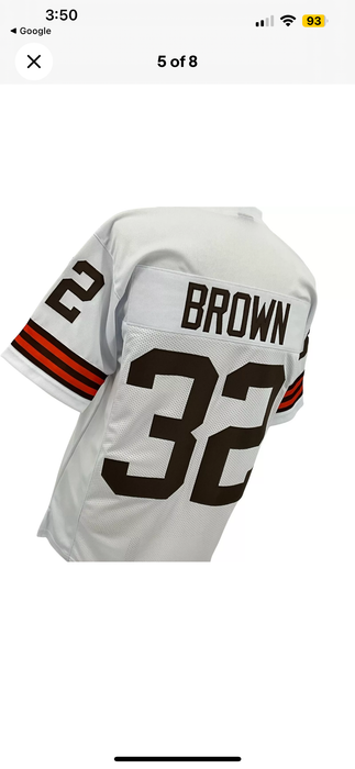 Jim Brown Cleveland Browns White jersey