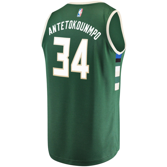 Antetokounmpo Milwaukee Bucks Fanatics Fast Break Replica Player Jersey Green - Icon Edition