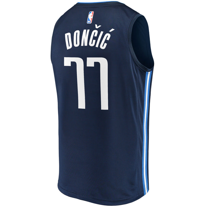 Luka Doncic Dallas Mavericks Fanatics Fast Break Team Replica Jersey Navy - Statement Edition